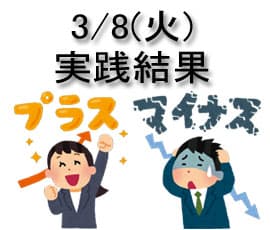 3/8(火) 緊急稼働！急に休みになったので打ちに行った結果